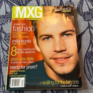 Rare Paul Walker MXG Magazine cover April/May 2000